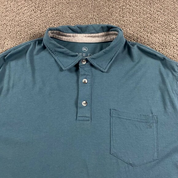 Free Fly Polo Shirt Men's XL Blue Bamboo Performance Golf - Picture 2 of 8